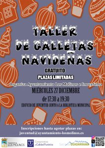 Taller gratuito de Galletas Navideñas @ Edificio de Juventud, junto a la Biblioteca Municipal